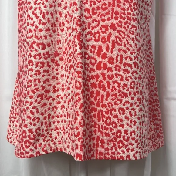 J. McLaughlin XL White/Red Animal Print Blouse - Picture 5 of 10